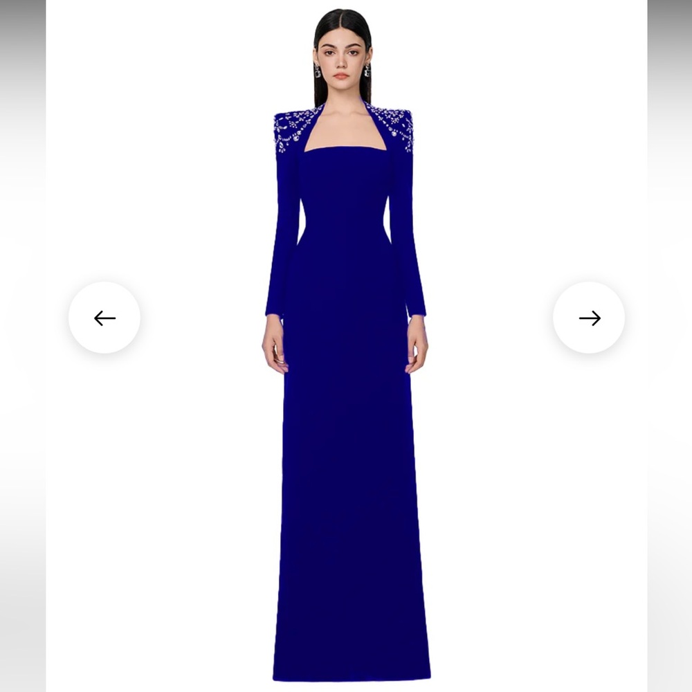 NWT Tracy Couture Royal Blue Evening Gown